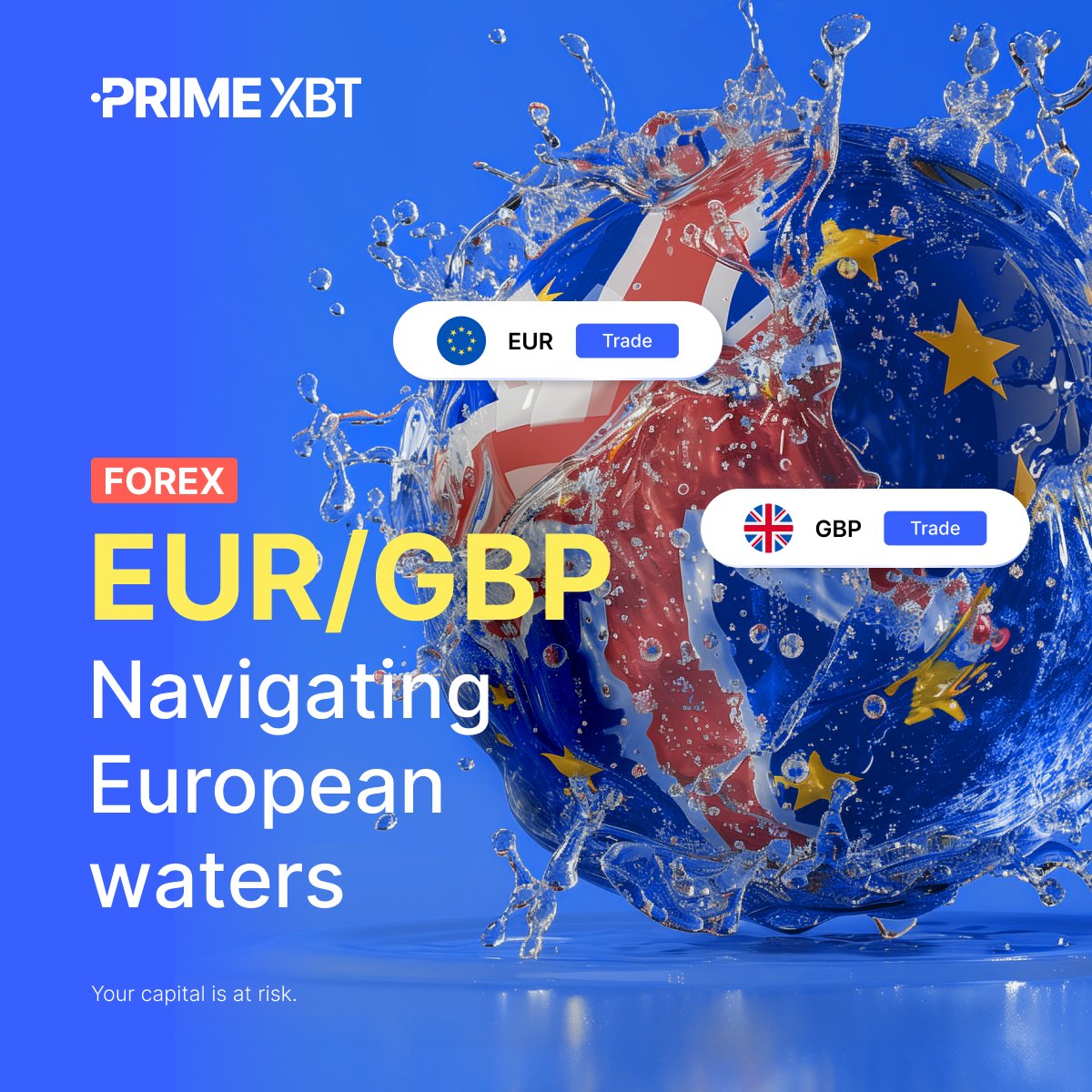 🇪🇺🇬🇧 Explore the #EURGBP pair, a reflection of European economic shifts.

Navigate the EU's policy changes and the UK's key economic signals for insightful trading opportunities.

➡️ Trade #forex: 
eng.primexbt.com/42zoaWW

#PrimeXBT #Trading