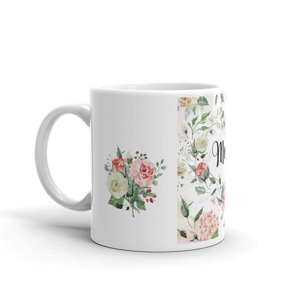 Coffee Mug for Mom 11 oz and 15 oz Pink Roses and Heart  #bmecountdown buff.ly/3JBOS8T