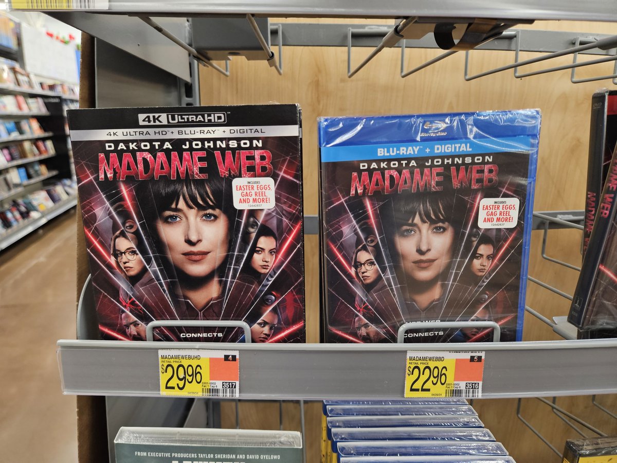 You know a movie didn't do so well when it's on Blu-Ray only 3 months after it's theatrical release.
#MadameWeb