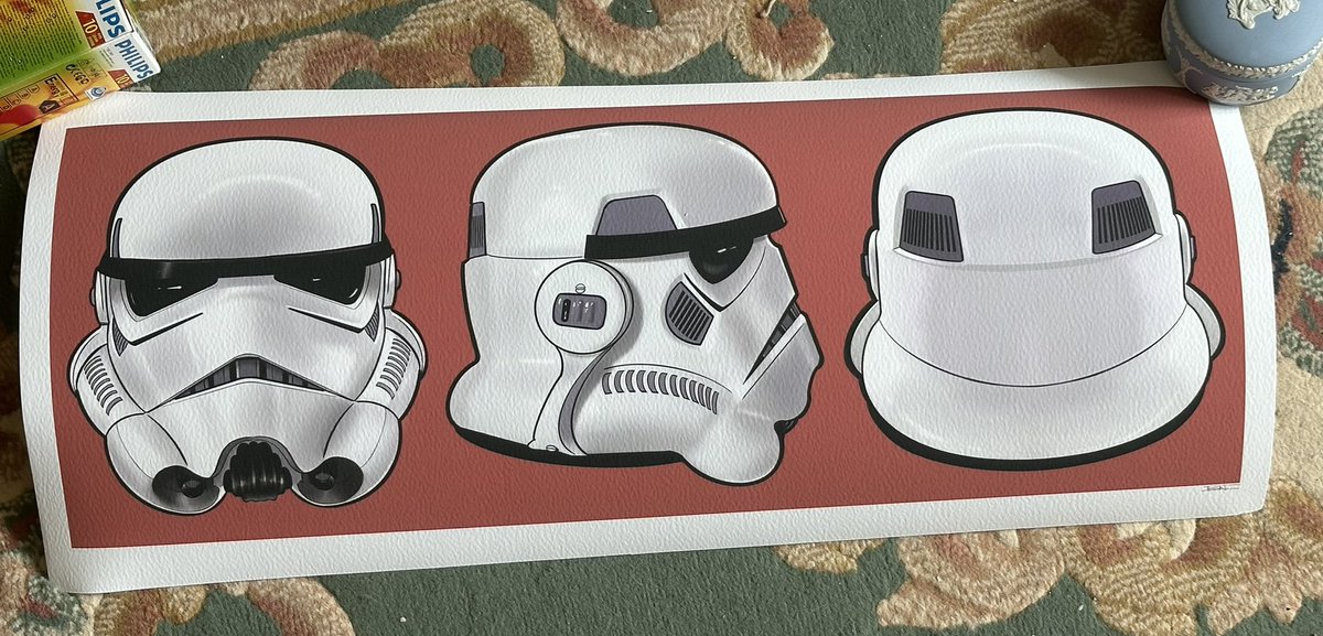 New artwork… trooper helmet by @tokyosexwhale … now to get it framed