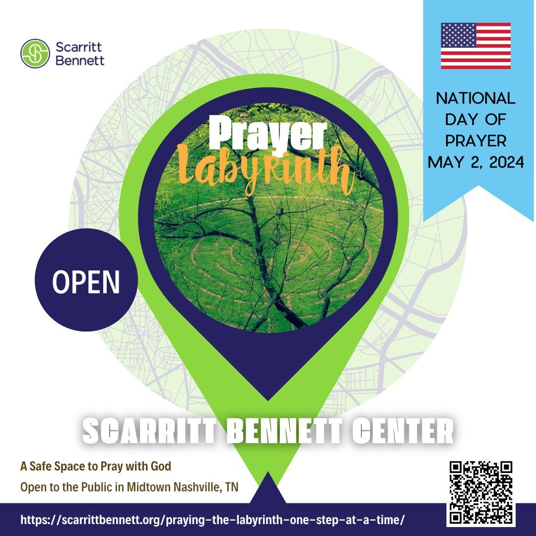 🙏 Today, for National Day of Prayer, we share thoughts from our Director of Spirituality and Arts. Join her in embracing the prayer labyrinth journey, one step at a time by reading the post on our blog. bit.ly/3Wyrmzd #NationalDayofPrayer #LabyrinthJourney