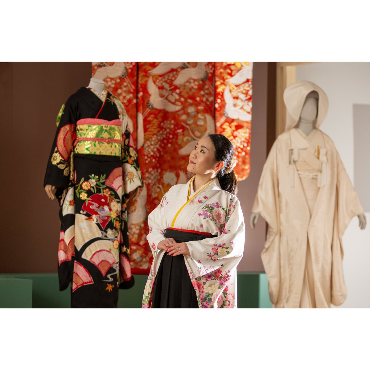 KIMONO: KYOTO TO CATWALK at V&A DUNDEE. Pictured: Japanese artist Tomoko Rowell. #vadundee #dundee #kimono #museum #people #photography #culture #scotland #canon #japan #fashion #japaneseculture
