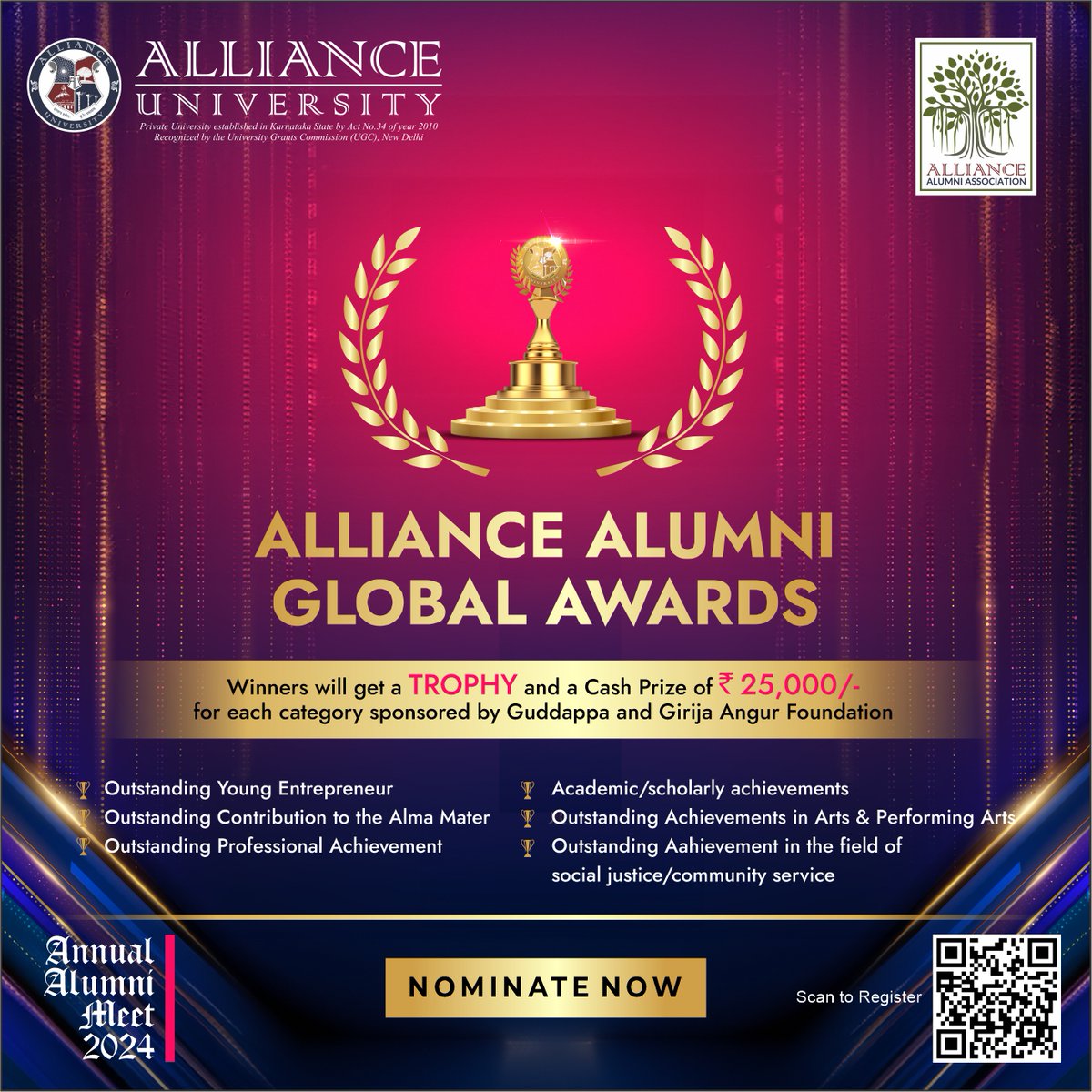 Don't miss out on the chance to shine a spotlight on outstanding alumni! Nominate now: lnkd.in/gjuUNzhH Please register at our alumni portal: lnkd.in/ghYsVRGK #WeTheAlliance #AllianceUniversity #AlumniAward #RecognizeExcellence