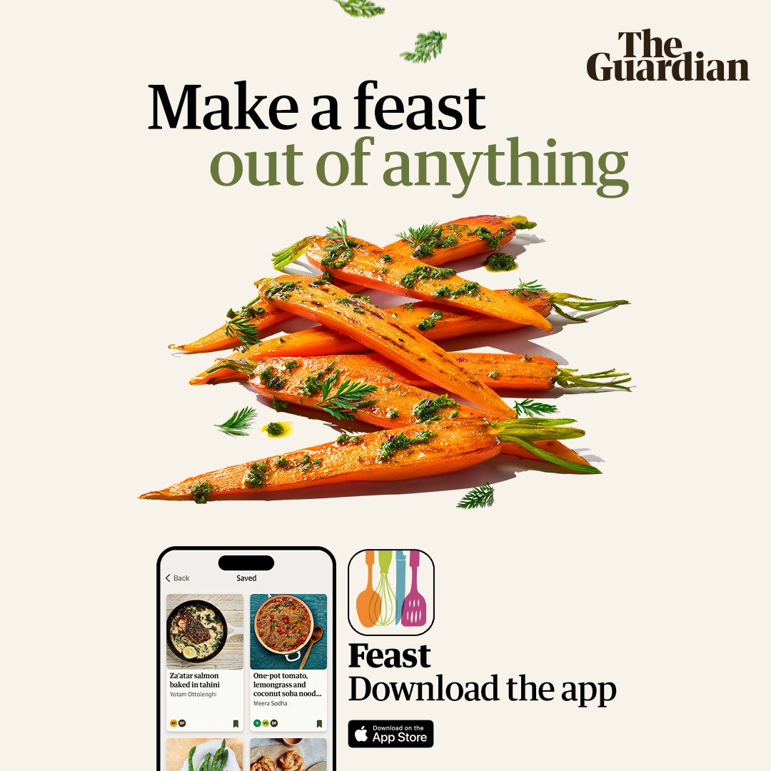 From quick and budget-friendly midweek dinners to show-stopping weekend dishes, the Guardian and Observer Feast app makes inspiring mealtimes easy. Available now on iOS, coming soon on Android. Download the app today at app.adjust.com/1bv5vfy1?fallb…