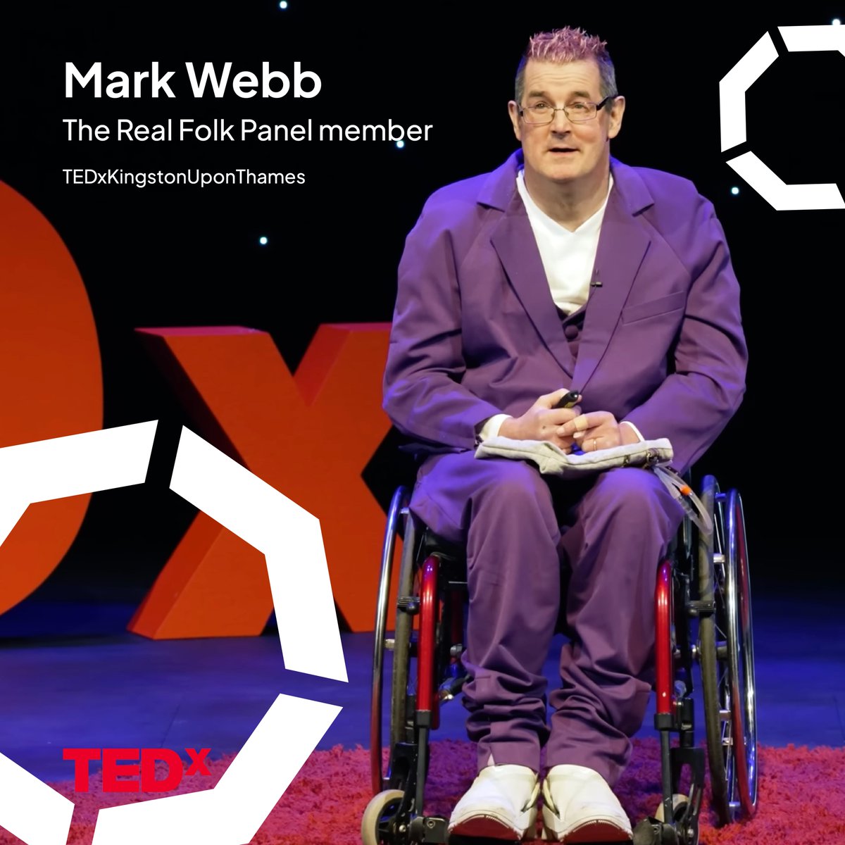 Last week, The Real Folk Panel member @MarkWebb_  spoke at @TEDxKingston about multiple sclerosis and the importance of friendship ❤️

Watch Mark's powerful talk on YouTube here - lnkd.in/geyERcFy 🔗 

#multiplesclerosisawareness #tedxkingstonuponthames #dei #creativecomms