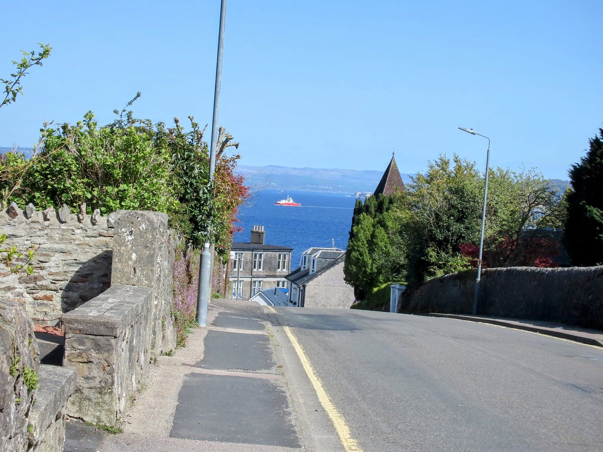 Where ever you go in bonnie Dunoon the Western Ferries always pop by to say hello 🙂. A view from the top of Kirn Brae. <a href="/Western_Ferries/">Western Ferries</a>