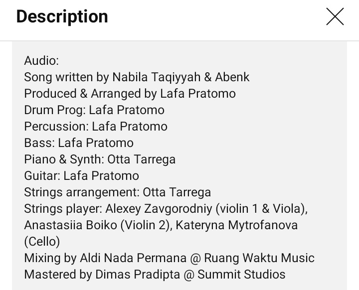 Paul & Nabila officially credited as a songwriter.

Prouddd🥹👏

#NabilaTaqiyyah
#NyomanPaul