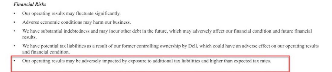 Section 174 impact on larger companies is something seldom discussed but with all the layoffs happening you have to wonder

VMWare's financial risk disclaimer in their 2022 annual report: 'Our operating results may be adversely impacted by exposure to additional tax liabilities…