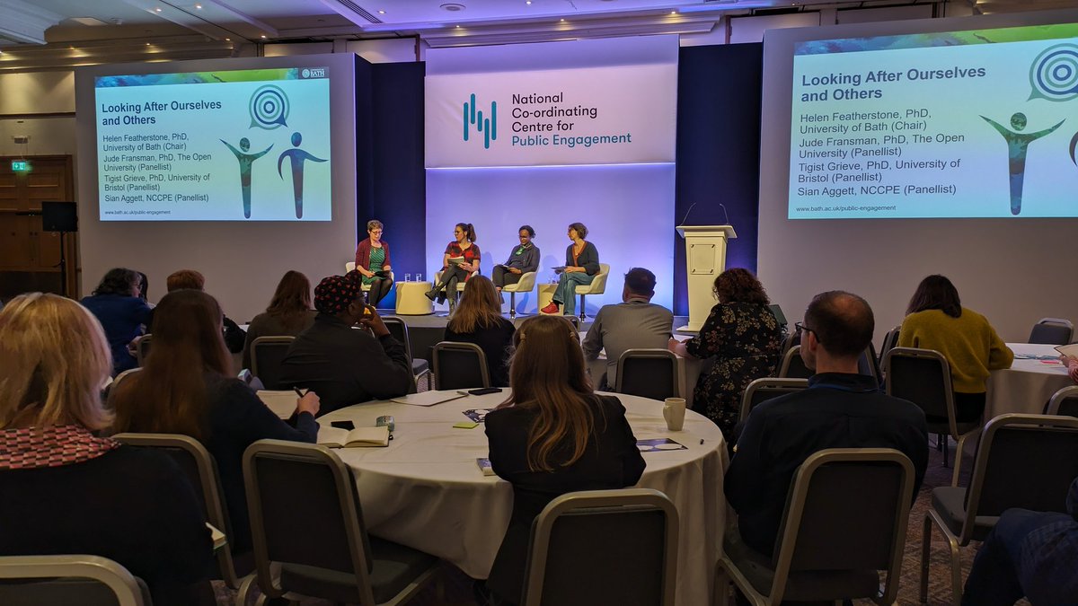 uniofbathengage's tweet photo. How do we look after ourselves and others when we're working in a relationship-centred way? It's a key question that we've been thinking about when we are working to involve people in research. #Engage2024 https://t.co/irizmjHkiC