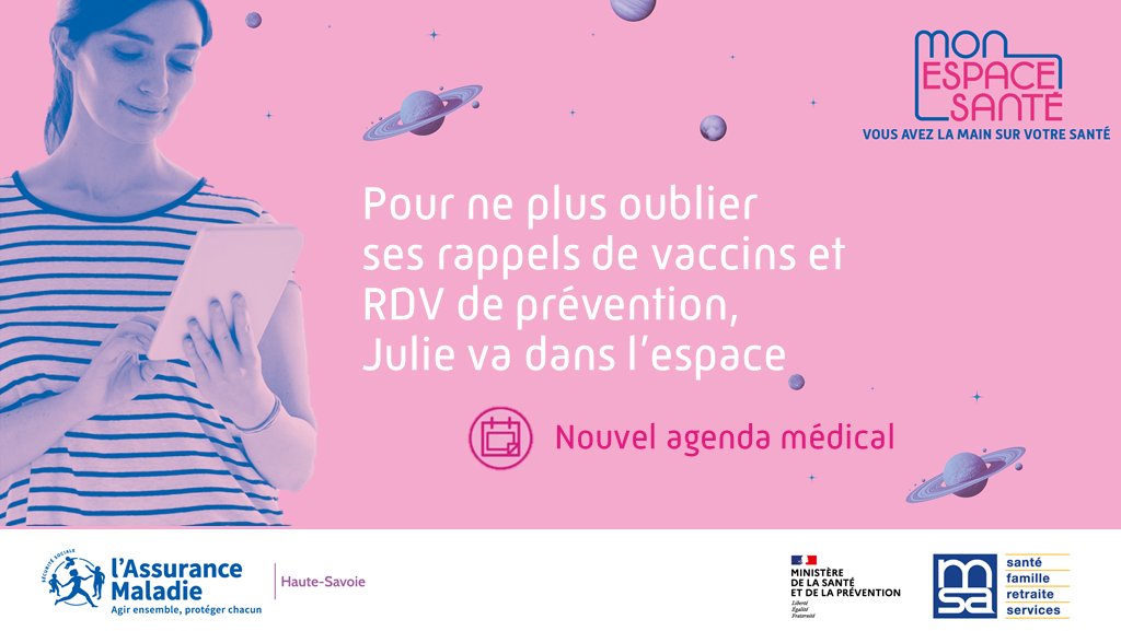 #MonEspaceSanté | Julie, maman très active, a un planning bien rempli. Pour ne pas zapper ses RDV de prévention, elle peut désormais compter sur des notifications du nouvel agenda de Mon Espace Santé. Elle peut aussi ajouter ses différents RDV médicaux #ActeurDeMaSanté