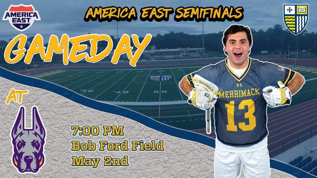 Today is the day! A chance to advance. Warriors head across state lines for an America East Semifinals matchup with the Danes. 🆚 @UAlbanyMLax 📍 Albany, NY 🕥 7:00 PM 📺 ESPN+ 📊 ualbanysports.com/sidearmstats/m… #GoMack