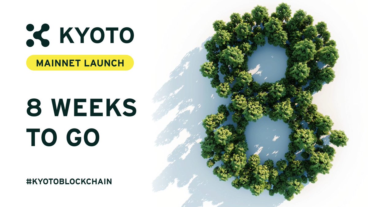 🌟 Exciting news! 🌟 $KYOTO mainnet will be live in just 8 weeks!🚀 The countdown is officially on! Make sure you're following us on all our channels to catch every update leading up to the big day! 🎉 Don't miss out! 👇 linktr.ee/kyotofdn #KyotoBlockchain #TGE #Launch