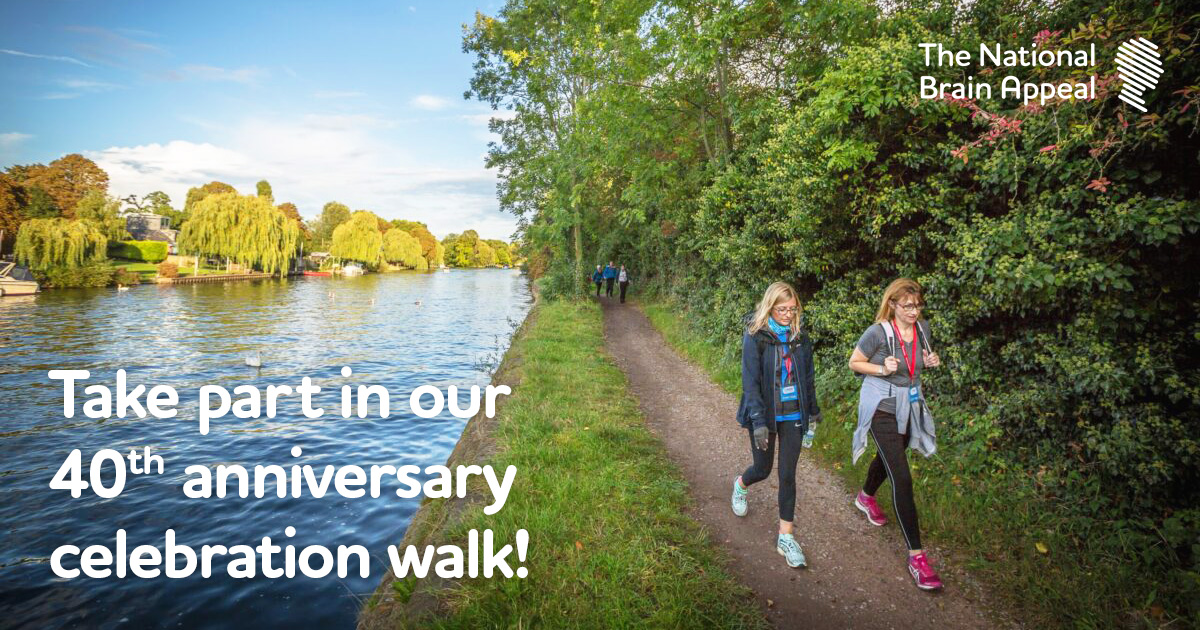 It's #NationalWalkingMonth, a great time to prepare for our 40th Anniversary Thames Path Celebration Walk! Join us as we celebrate 4 decades of transforming life for those with brain conditions and together, walk towards a future of hope and progress. ➡️ nationalbrainappeal.org/event/thamespa…