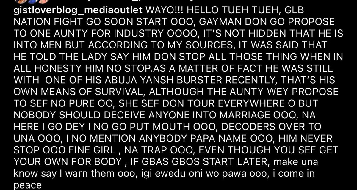 THIS STORY GO HOT OO, who’s GISTLOVER talking about 🤭🤭