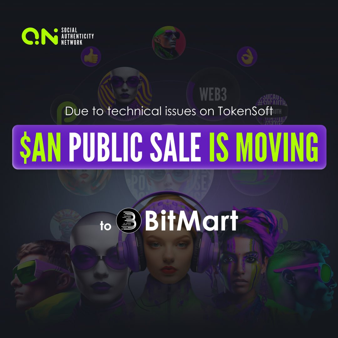 @aann_ai is now moving to @BitMartExchange for the Public Sale.

It's now the much higher platform loved by crypto community.

So now $AN has the more bright and flashing launch is just preparing.

#BitMartArmy #BitMart #publicsale #IDO #Presale #TrendingHot