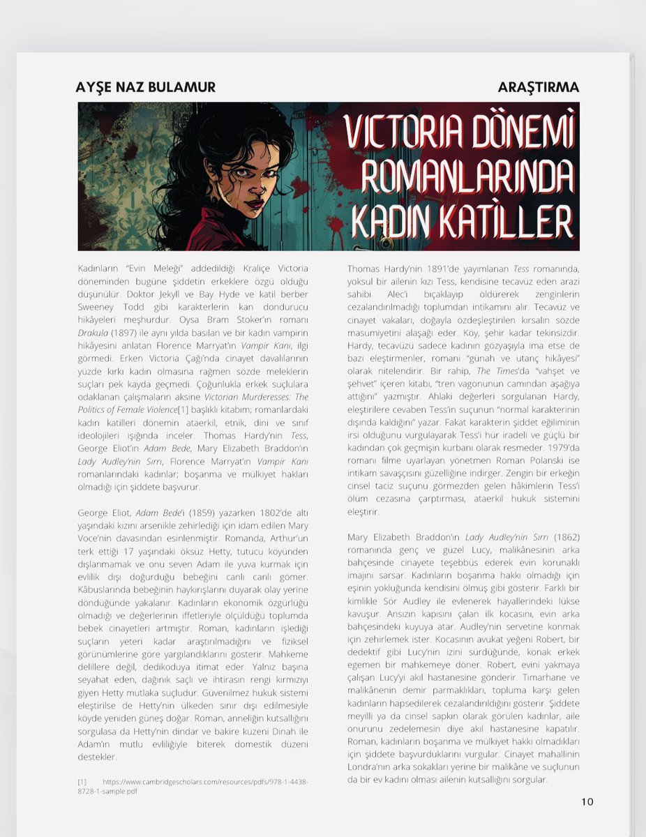 aysenazbulamur's tweet photo. #VictorianMurderesses kitabım, Thomas Hardy’nin #Tess, George Eliot’ın #AdamBede, Mary Braddon’ın #LadyAudley, Florence Marryat’ın #VampirKanı romanlarındaki kadın katilleri #ataerkil #etnik #din ve #sınıf ideolojileri ışığında inceler. @sucustu #ingilizedebiyatı #VictorianNovel https://t.co/OnEyaBYMND