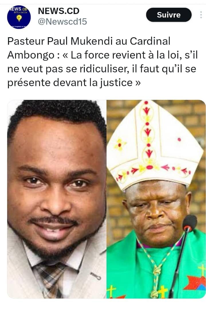 #LA_HONTE La honte est née apres ces gens de l'UDPS. Ce faux Pasteur #PAUL_MUKENDI a fui la justice canadienne en catimini pour une condamnation de viol sur mineure...et ce pouvoir en RDC, ne l'a jamais poursuivi ici sur Kinshasa @RadioCanadaInfo mais il parle du Cardinal…
