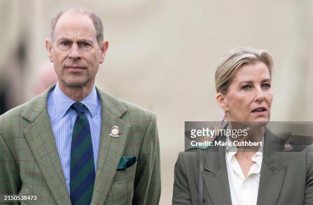 Prince Edward, Duke of Edinburgh and Sophie, Duchess of Edinburgh in attendance of day 2 of the Royal Windsor Horse Show at Windsor Castle on May 2, 2024. (Photo by Mark Cuthbert/UK Press via Getty Images)