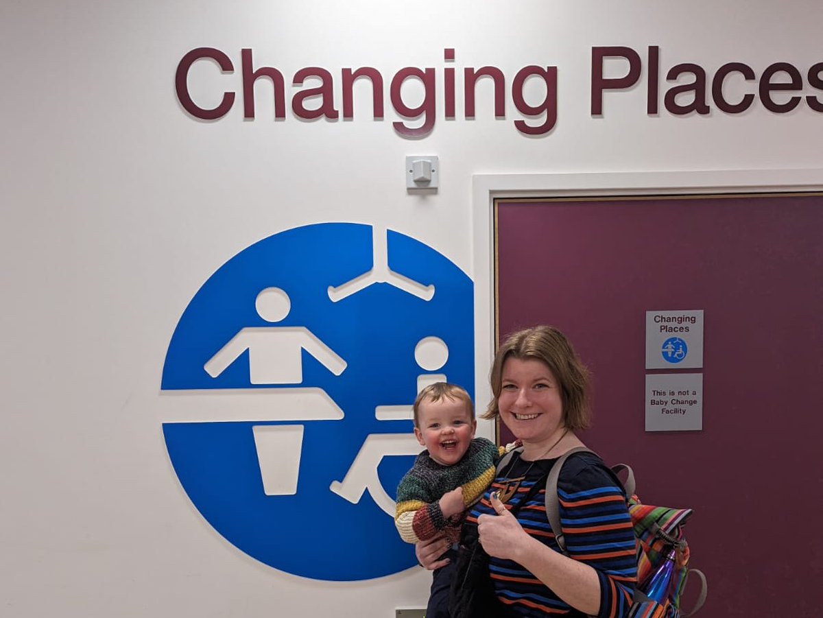 Watford Gap services got big smiles and thumbs up from us for its #ChangingPlacesToilet, including some particularly excellent signage (not to mention the inflatable dinosaur and minions ride!) 💙