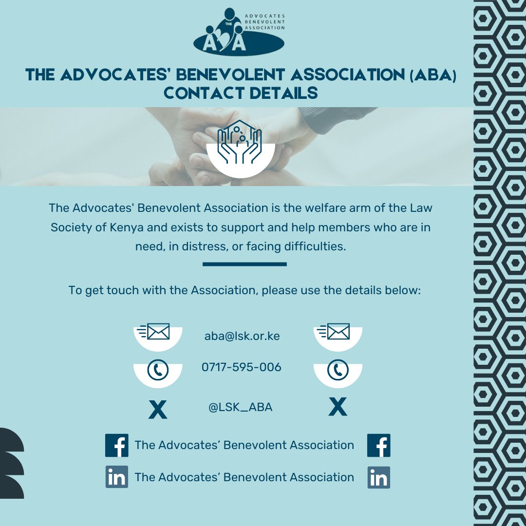 The Advocates' Benevolent Association (ABA) (@LSK_ABA) on Twitter photo 2024-05-02 12:45:30