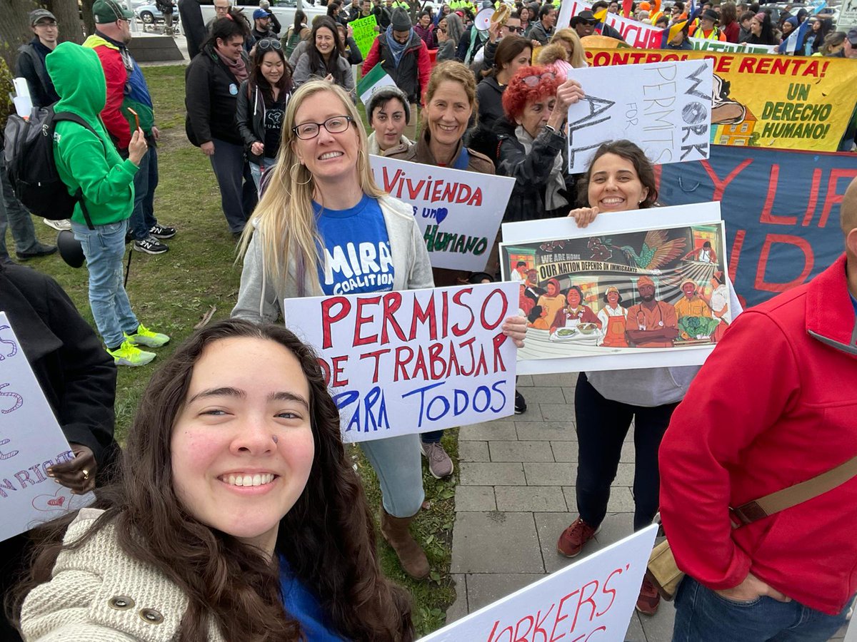 We're so honored to march in solidarity with our MIRA Coalition members to celebrate #MayDay2024 ❤️✊🏾❤️