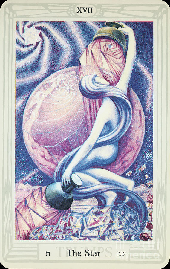 The Star is my inspiration card today... so just browsing through decks. From the Thoth deck, Lady Frieda Harris's Star is beautiful to behold. Definitely one of my favorite Star illustrations. thespiritoftarot.com