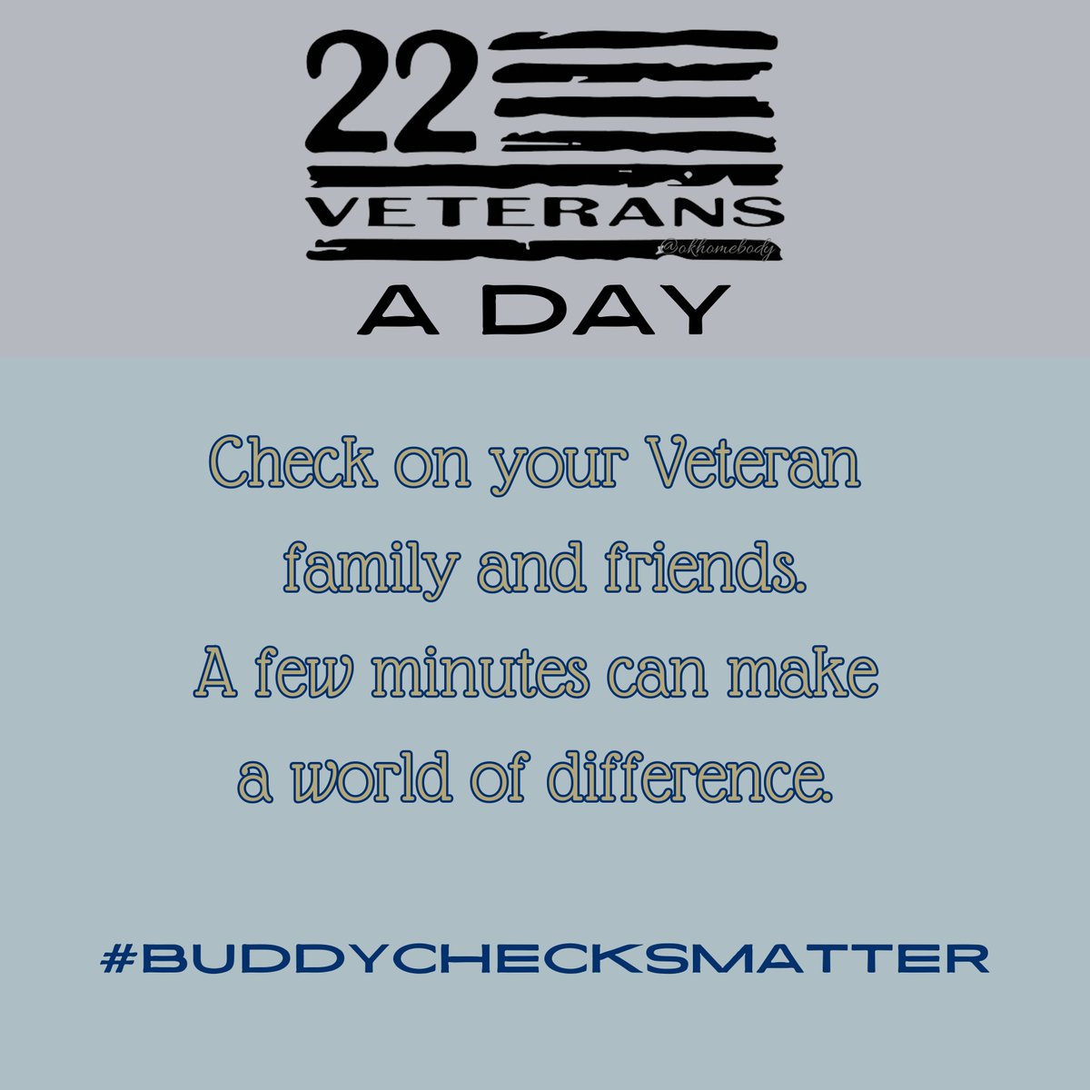 🇺🇸 #ThankfulThursday #Buddy✅with #Veterans 🙏RH
❤️#BuddyChecksMatter because #VeteransLivesMatter❤️
⭐️ 🇺🇸 Repost #EndVeteranSuicide #988press1 🇺🇸⭐️
🇺🇸 @DorianHoward @RightVet23 @abot_no @coheley⚓️
🇺🇸@TomSporty05 @Phat_Greek @MassPatriot1775⚓️
🇺🇸@JackTambroni @JimG65…