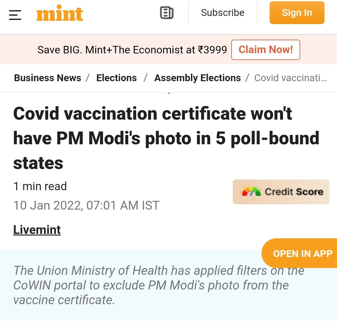 A leading media outlet like @NewIndianXpress has published a photo saying PM Modi's picture has been removed amid COVISHIELD controversy

Don't they have basic common sense that Model Code of Conduct is in place and PMs picture was removed during elections in states as well?