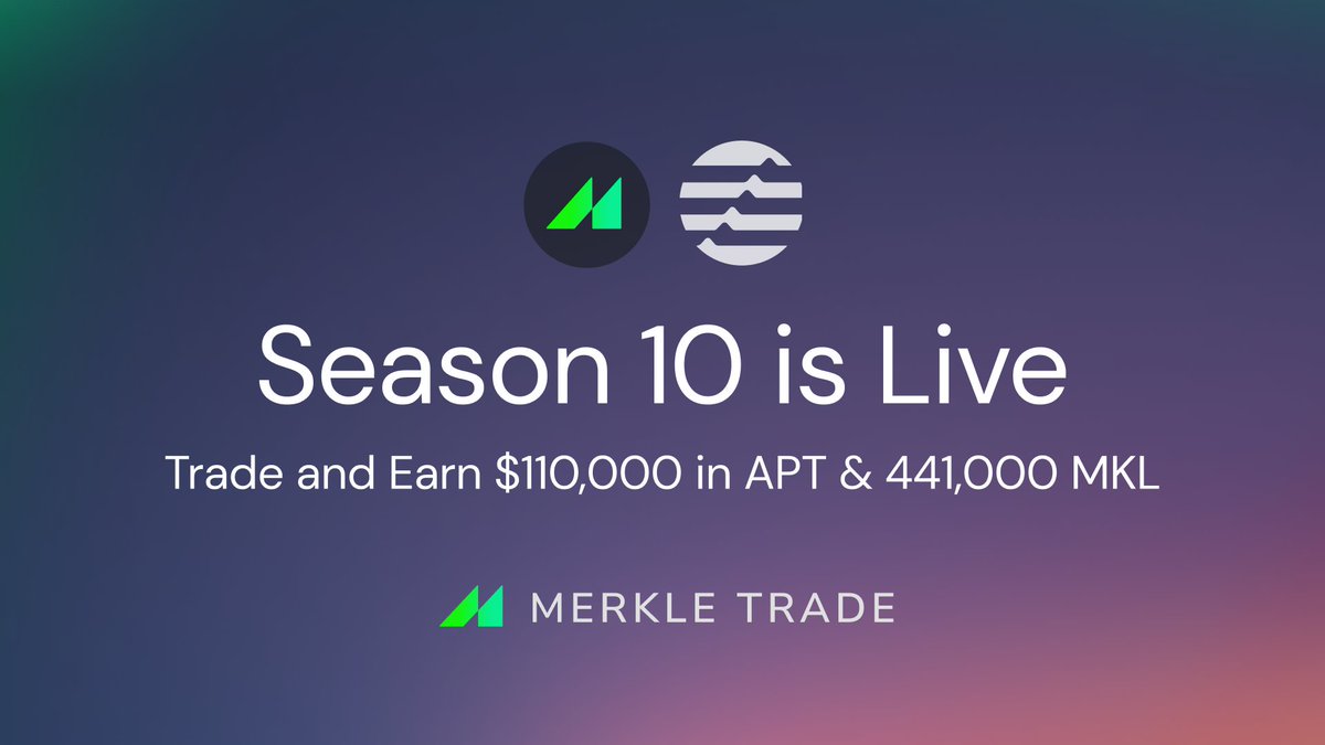 Merkle Trading Season 10 is on folks 🌲🌲🌲 Trade and earn a part of $110,000 in APT & 441,000 MKL pool💰 The rewards today will always be higher than the following seasons - 'The early bird catches the worm'