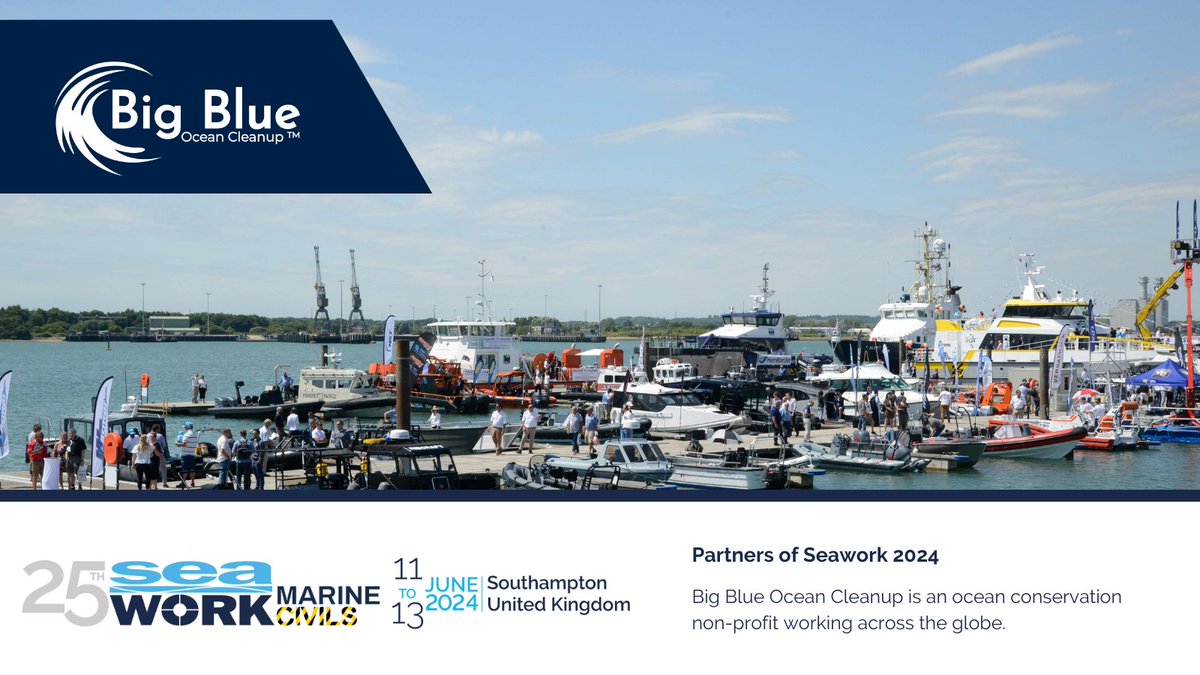 Big Blue Ocean Cleanup are #Seawork's official headline non-profit partner! 

Connect with Big Blue Ocean Cleanup and many more leading companies and organisations in the #commercialmarine industry at this year's Seawork 💙

Seawork.com