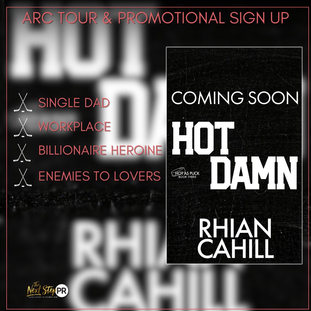 🏒 𝐒𝐏𝐎𝐑𝐓𝐒 𝐑𝐎𝐌𝐀𝐍𝐂𝐄 𝐋𝐎𝐕𝐄𝐑𝐒! 🏒
#HotDamn by @RhianCahill
Genre: #SportsRomance
Cover Reveal: 7.1 Releasing 7.31
#SignUp bit.ly/HotDamnRelease… #HostedBy @TheNextStepPR
Learn more at thenextsteppr.com