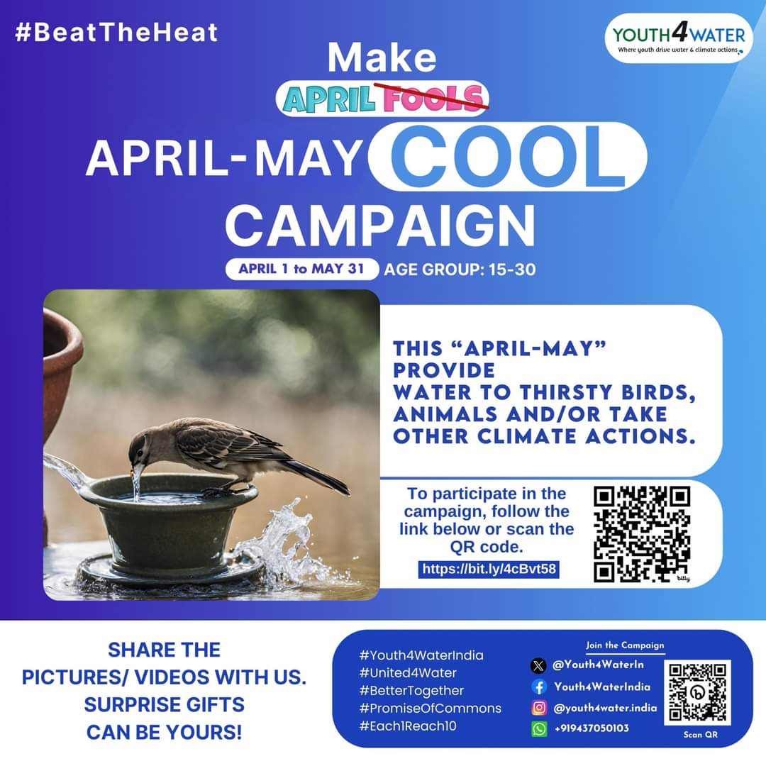 ANNOUNCEMENT 📻🥁 Submission deadline extended: The #AprilCOOL is now #AprilMayCOOL! Take local #ClimateActions & submit your entries by May end, & u may win surprise gifts! It's a pan-India initiative. Do contribute: bit.ly/4cBvt58 #BeatTheHeat #CommonsClimateConnect