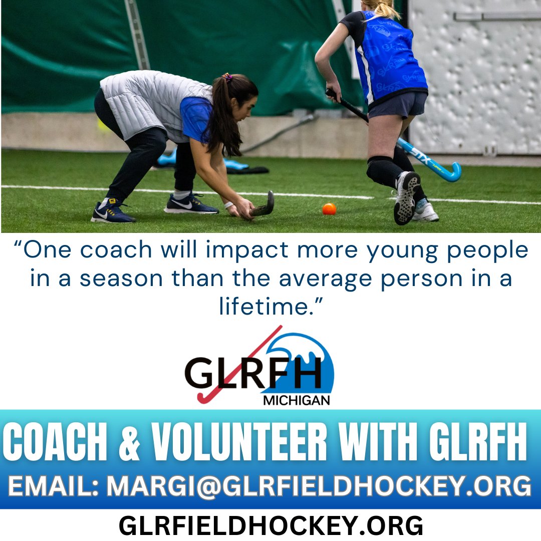 Looking for coaches in Michigan and the region to join our network! Many opportunities to work in the game and make an immediate impact. Coach education opportunities are available to help us grow! glrfieldhockey.org @mhsfha @mhsaa @usafieldhockey @nfhca @usfhl #glrfh