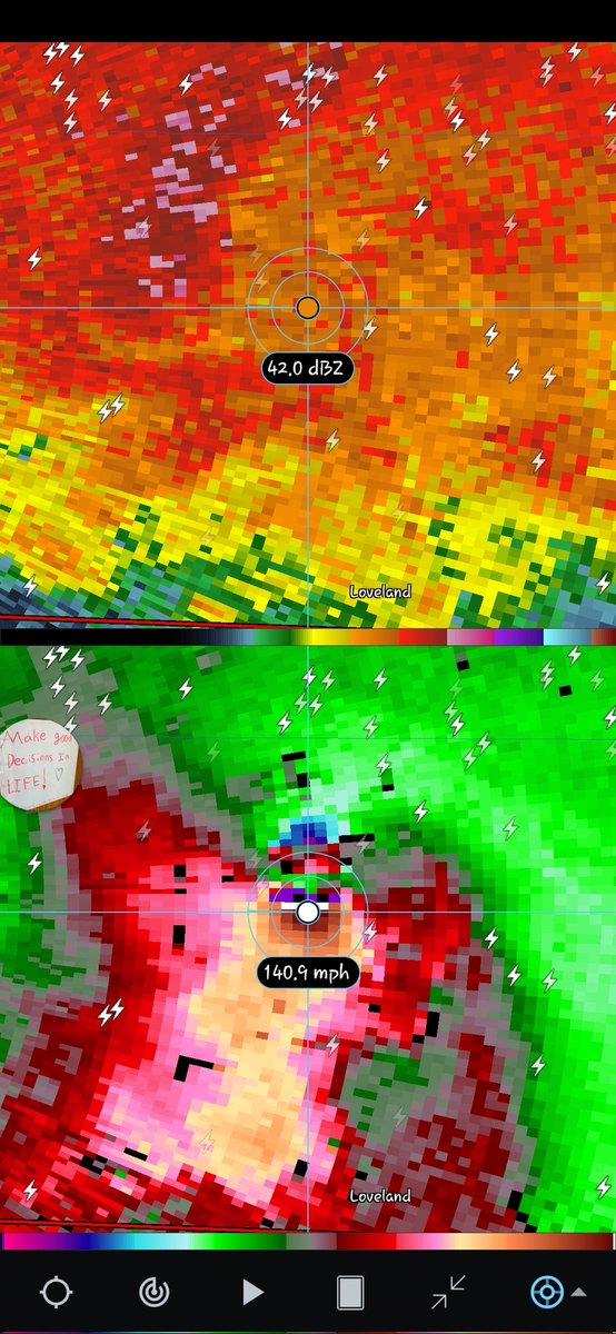 @OKTornadoDB @JaredTrupp EF1's put up these kinds of velocity numbers? That's what the NWS is saying? Yes, it was a short-lived tornado, and yes, I do fully understand that it probably didn't hit anything besides some trees, but come on. There's no way that monster topped out at 90-100 mph winds. Idk...