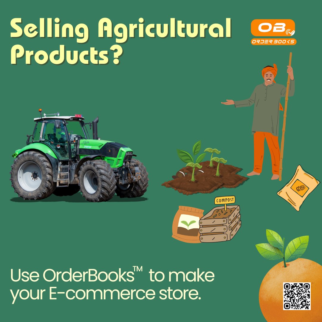 Selling Agri products? Go digital with OrderBooks™🚜🌽 Easy setup, showcase products, run promotions & get customer reviews. Start your e-store & connect with buyers nationwide! Join digital agriculture movement! 🌾💻 #AgricultureOnline #OrderBooks #Ecommerce #AgriBusiness