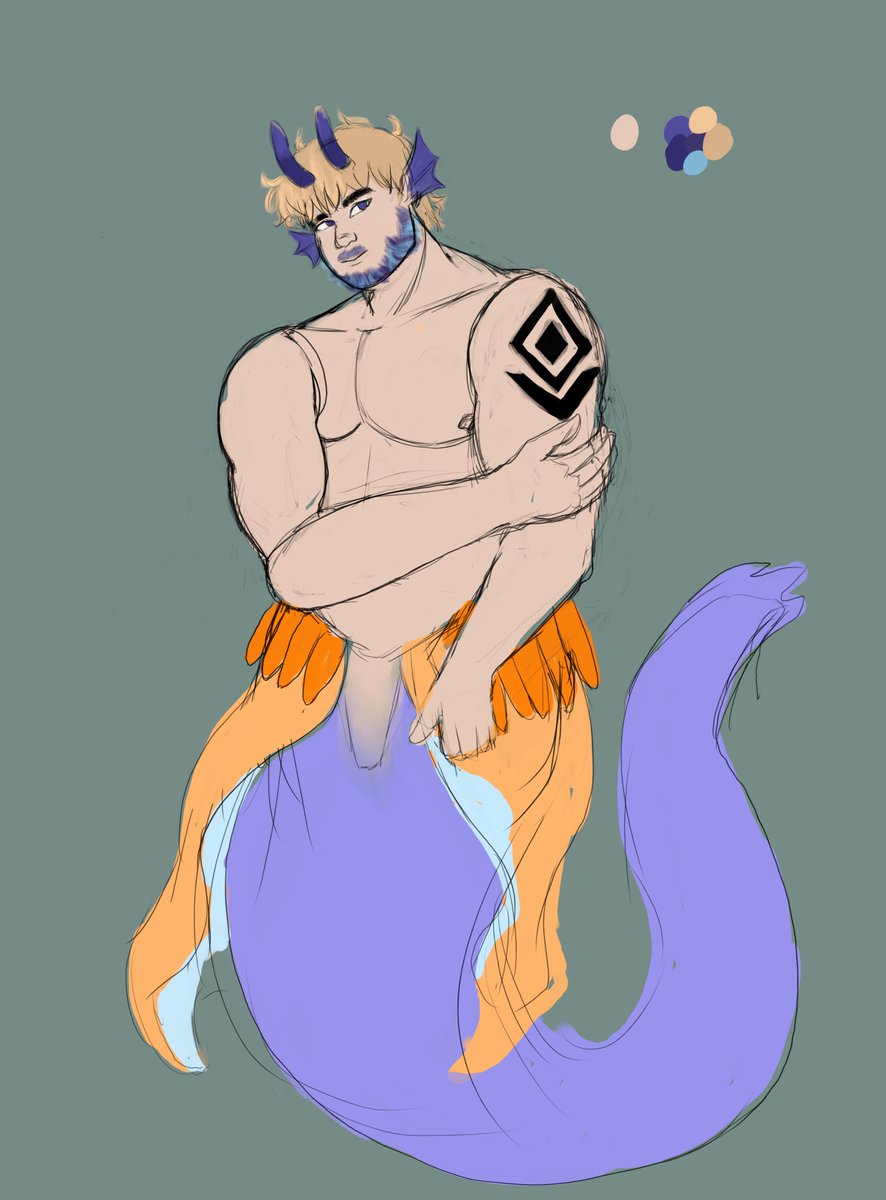 Found out is was mermay so now i'm workin on this goofy ass nudibranch guy