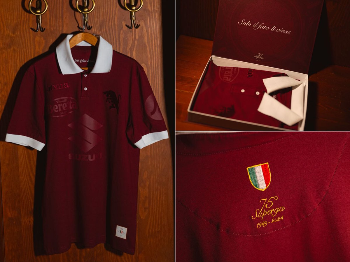 Beautiful new kit from @TorinoFC1906_En to honor the team lost in the Superga tragedy 🙏

It features the saying, “Only fate beat you” because the Grande Torino team was the best in Italy at the time.