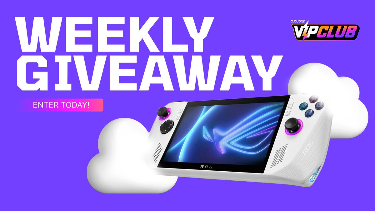 Do you want a ASUS ROG Ally Handheld? COUNTING DOWN... 2 days left until draw time for our 𝗪𝗘𝗘𝗞𝗟𝗬 𝗣𝗥𝗜𝗭𝗘 𝗗𝗥𝗔𝗪 🫡 Another one of our VIPs will have this in their hands soon (how good is that) #cloudgg 𝘛𝘰𝘵𝘢𝘭 𝘔𝘰𝘯𝘵𝘩 2 𝘱𝘳𝘪𝘻𝘦 𝘱𝘰𝘰𝘭 𝘙𝘙𝘗 $20,998.…