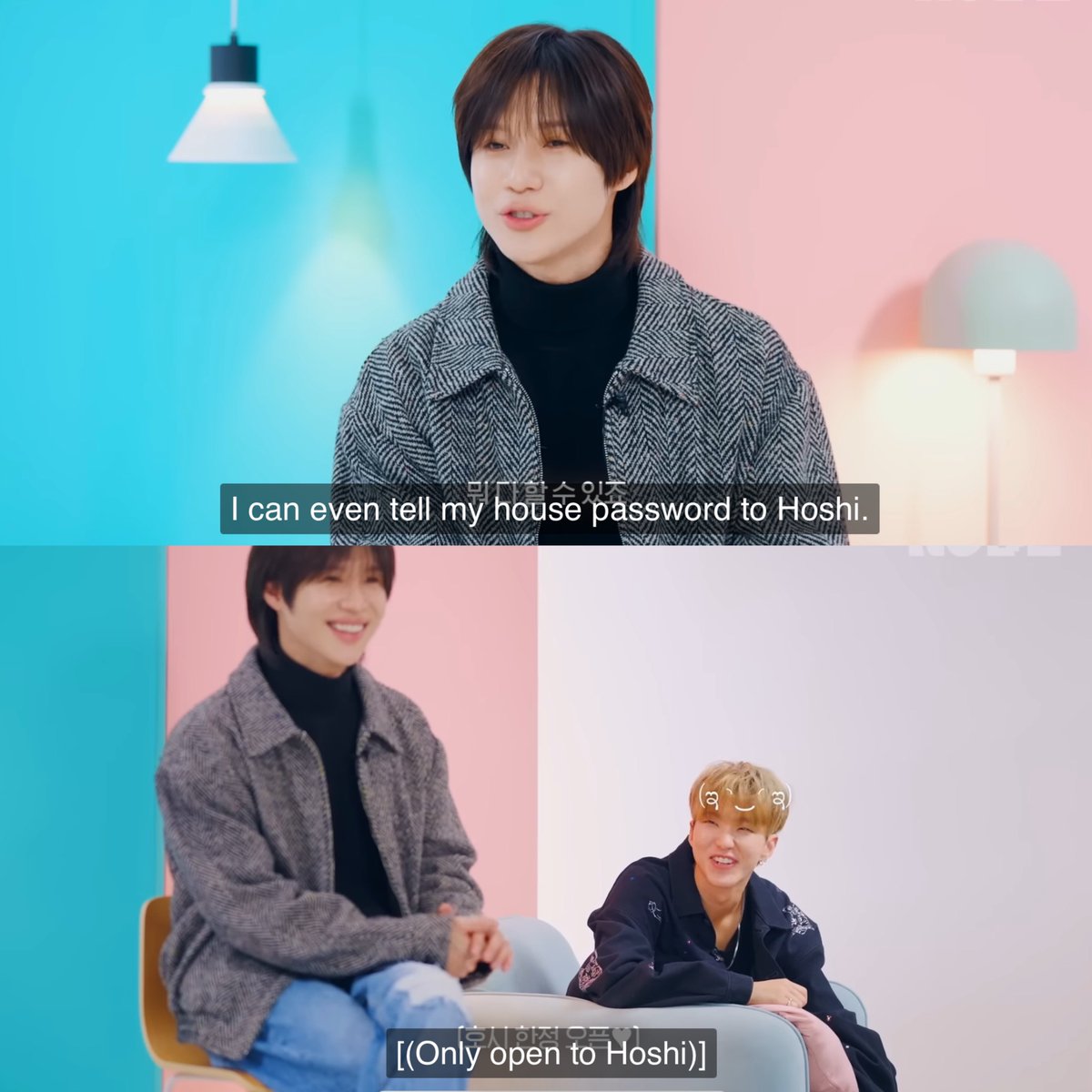 doyoung inviting hoshi to come over to his place and offering to cook for him vs taemin offering to tell hoshi his very own house password
