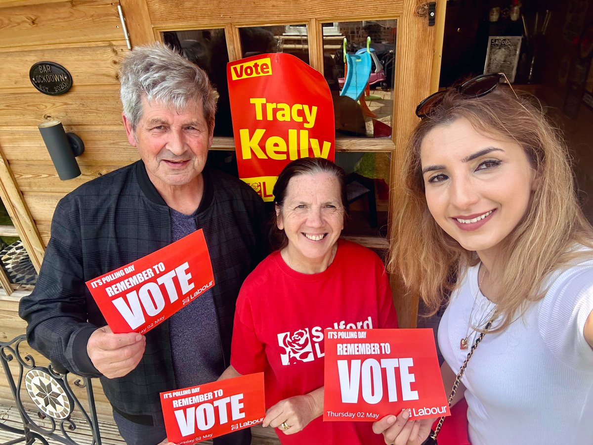 It’s polling day today #LocalElections2024 🌞 

✅ Find your nearest polling station: salford.gov.uk/your-council/e…
✅ Make sure you take your ID.
✅ If you have your postal vote, you can hand this in at the polling station. 

#ThreeVotesforLabour 

🌹 Tracy
🌹 Paul
🌹 Andy