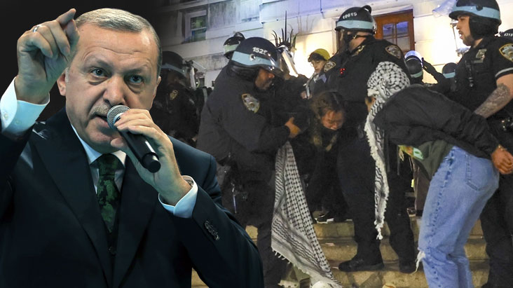 Cumhurbaşkanı Erdoğan, ABD polisinin Gazze eylemcilerini linç etmesine kayıtsız kalamadı ABD'deki üniversitelerdeki Gazze eylemlerine polis müdahalesine tepki gösteren Cumhurbaşkanı Erdoğan, 'Batı'nın Gazze konusunda takındığı iki yüzlü politikaları ibretle takip ediyoruz.…