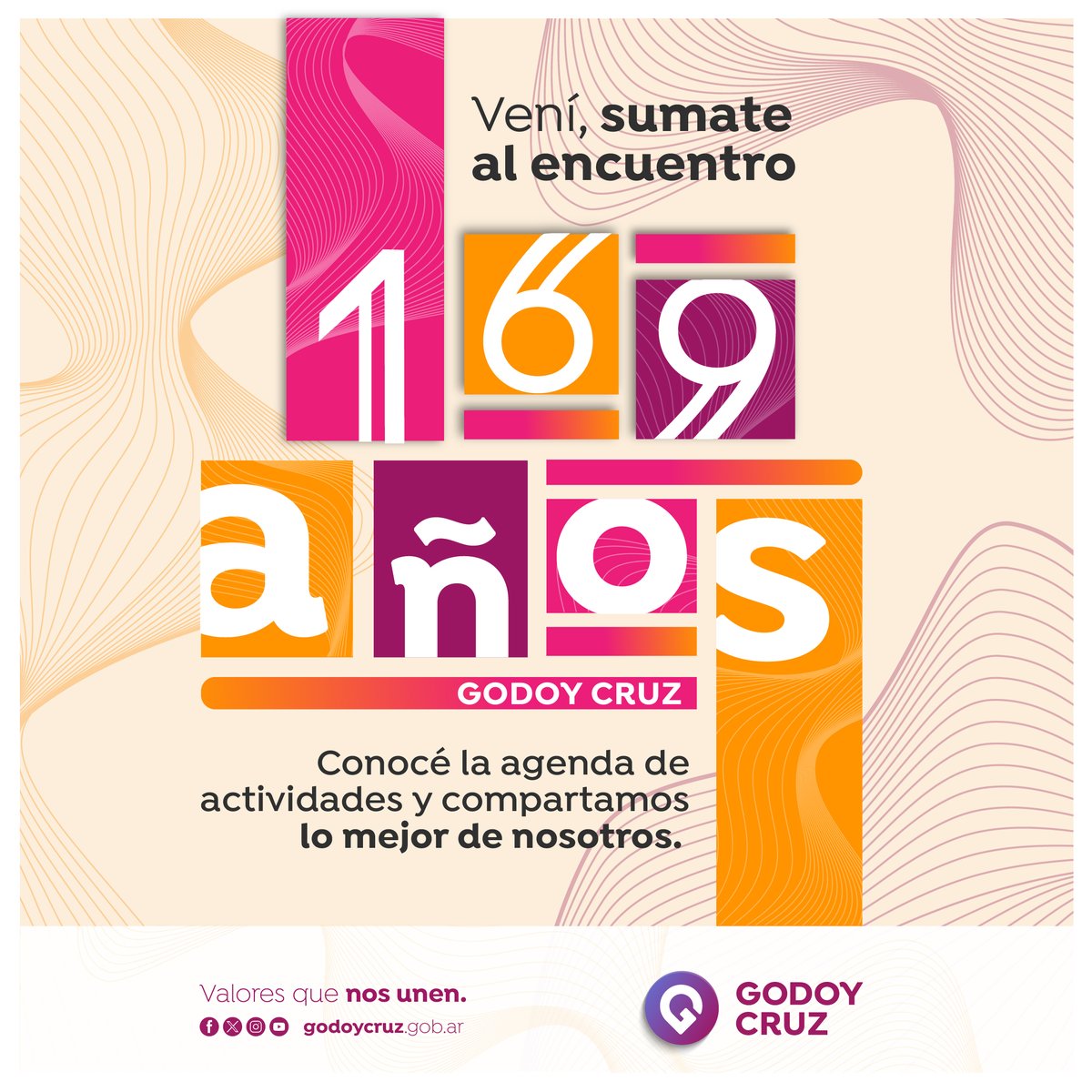 ¡Vení, sumate al encuentro! ✨

Cumplimos 169 años y queremos compartir lo mejor de nosotros. Tenemos una agenda especial llena de actividades turísticas y culturales para disfrutar juntos.

Seguí atento a las redes para conocer toda la programación 📲

#HistoriasQueNosUnen
