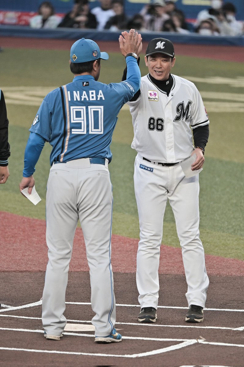 20240502マリン
稲葉さんとハイタッチ
#サブロー #chibalotte