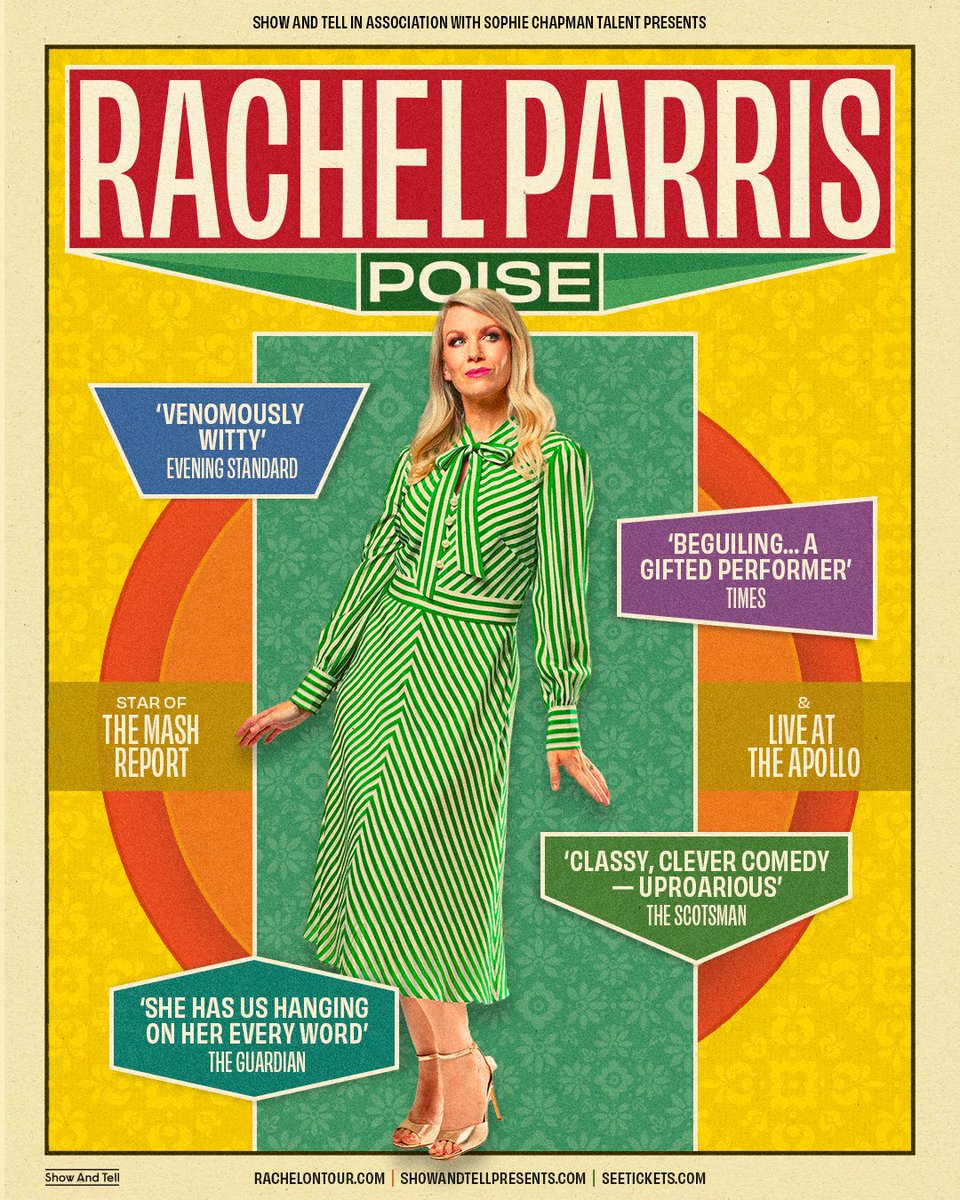 🎟️Last call to book your tickets!
If you need a good giggle then don't miss seeing @rachelparris  TONIGHT! @mintofmontrose 
Doors 7PM
Show starts 7:30PM
Hurry. Book your tickets now! tinyurl.com/3mrkkst3