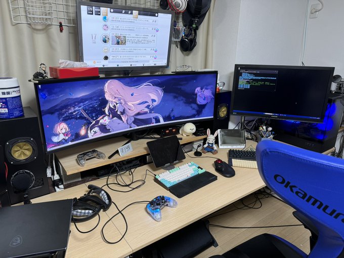 もうすこしオシャレなPC周りにならんものかとモニタを一枚減らしたがそういうことでは無い気もする。 https://t.co/FfRdlCWaWZ<a href="/tag/%E6%A1%9C%E9%80%A2%E7%A5%AD"class="tags"><span>#桜逢祭</span></a>