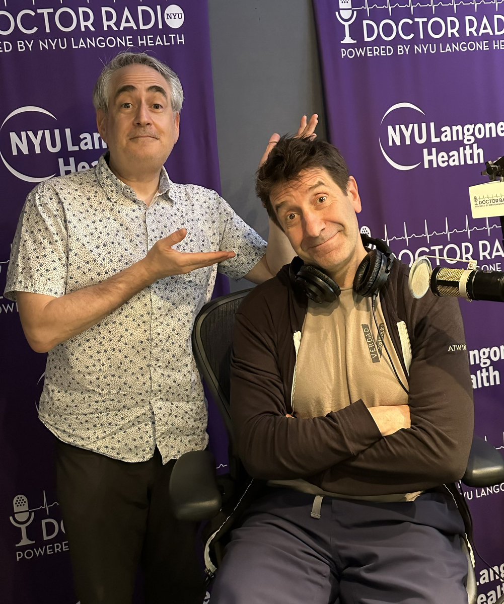 It’s Thursday, so let the shenanigans ensue on the ER show with @askdrbilly @heshiegreshie & @Chris_McStay (not pictured). ❓We want to know how you listen to your favorite emergency medicine crew: Online, on the app, or in your car? @SIRIUSXM @nyulangone