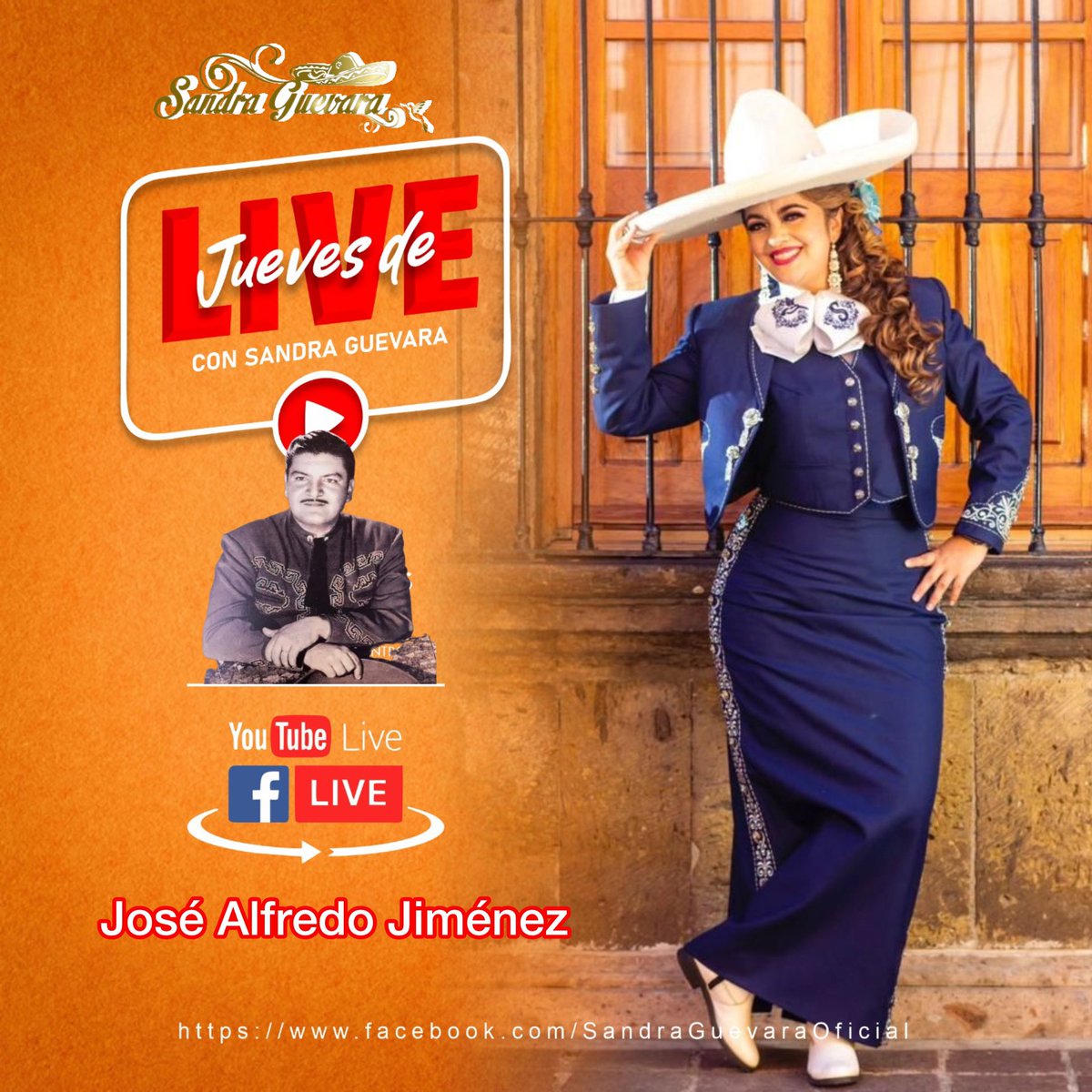 Mañana porque ustedes lo pidieron en homenaje al gran cantautor José Alfredo Jiménez 👏🏻🎤🎬🤩👏🏻👏🏻👏🏻 no vemos mañana por mi página oficial de Facebook y y YouTube!!! 

#sandraguevara💜 #lareynadelamusicabravia👑 #mujeremprendedora #tapatiadecorazon #regionalmexicano