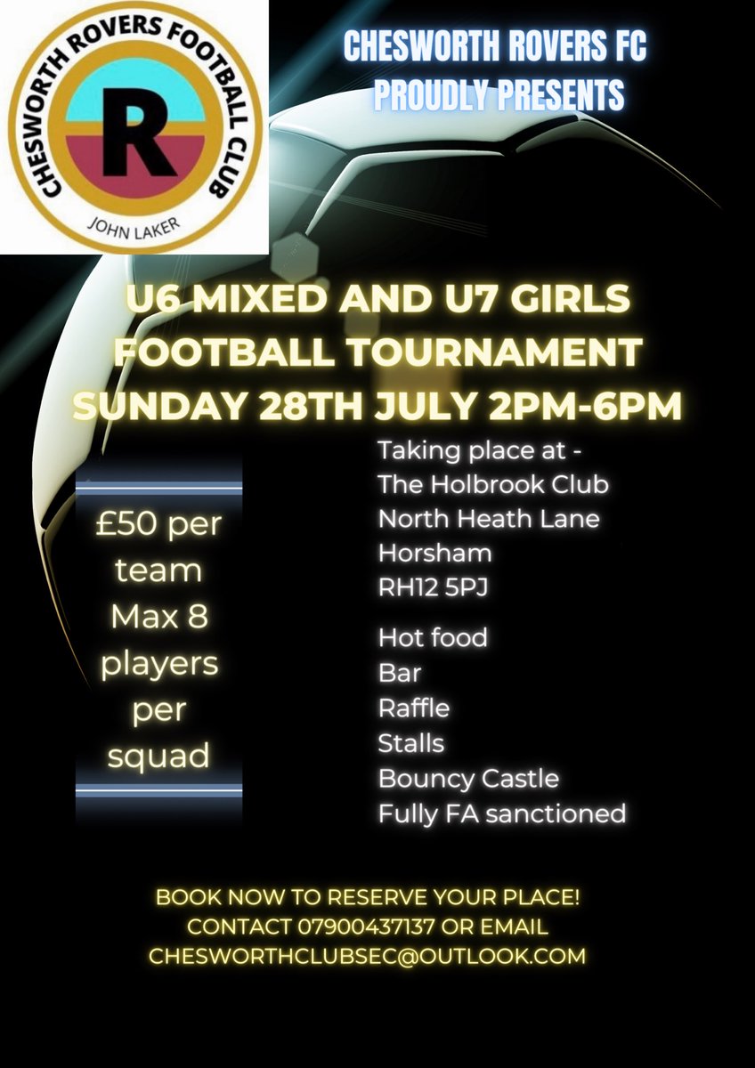 We are proud to announce adding an U6 group and an U7 girls group to our summer tournament ⚽️