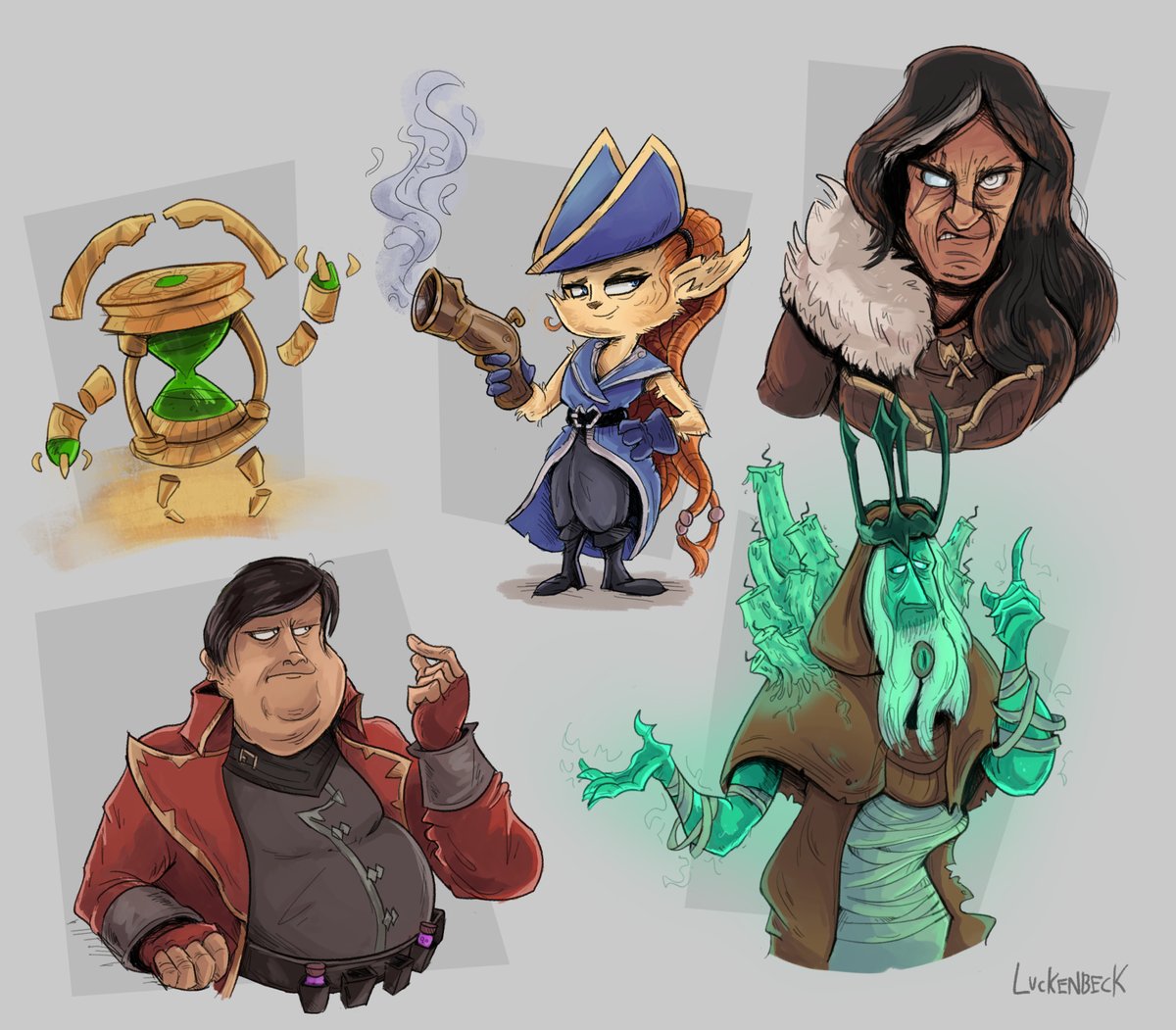 Happy 4th birthday @PlayRuneterra !! Thank you for all, remember that all started with you. Sketches I did of some of my favourite Runeterran characters.
