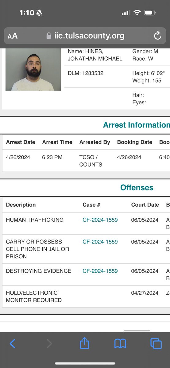 Jonathan Hines used to work for the center as a detention officer. He’s been arrested for human trafficking, possessing a cell phone in the juvenile center, and destroying evidence. The one alleged victim I’m aware of is a 17yo male. @kfor